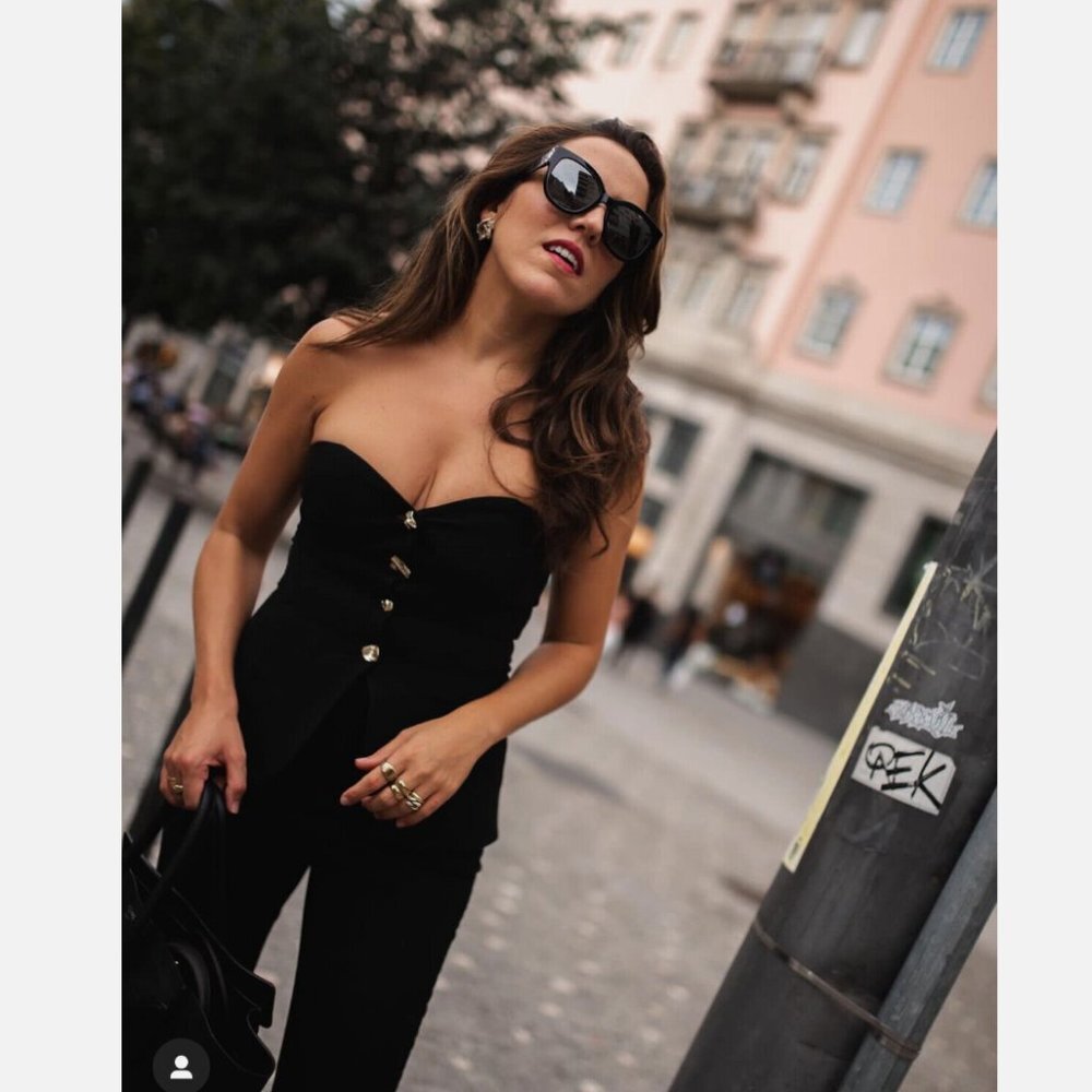Zara sweetheart neckline jumpsuit